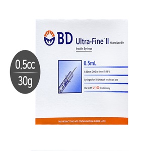 BD)인슐린주사기(Insulin Syringe)0.5cc 30G(8mm)/1통(100개)