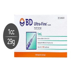 BD)인슐린주사기(Insulin Syringe)1cc 29G(8mm)/1통(100개)