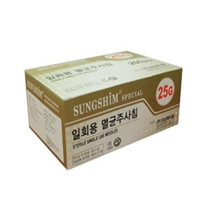 성심)일회용주사침(Long Needle)25G 60mm/1통(200개)