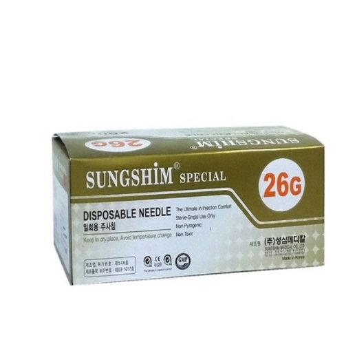 성심)일회용주사침(Long Needle)26G 50mm(2인치:)/1통(200개)