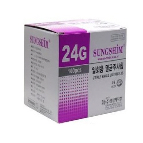 성심)일회용주사침(Needle)24G 19mm(3/4인치)/1통(100개)