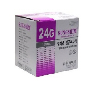 성심)일회용주사침(Needle)24G 19mm(3/4인치)/1통(100개)