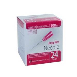 정림)일회용주사침(Needle)24G 19mm(3/4인치)/1통(100개)