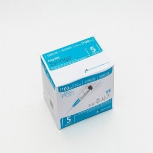 정림)일회용주사기(Syringe)5cc 무침(W/O)/1통(100개)
