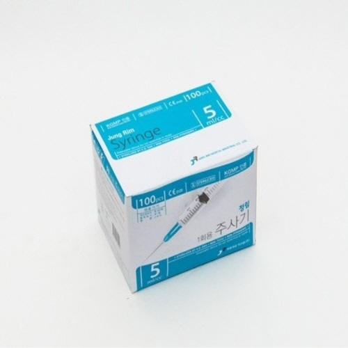 정림)일회용주사기(Syringe)5cc 23G(1인치)/1통(100개)