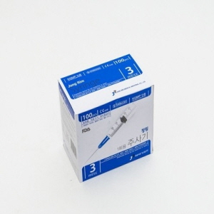 정림)일회용주사기(Syringe)3cc 무침(W/O)/1통(100개)