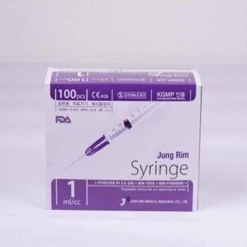 정림)일회용주사기(Syringe)1cc 30G(1/2인치)/1통(100개)