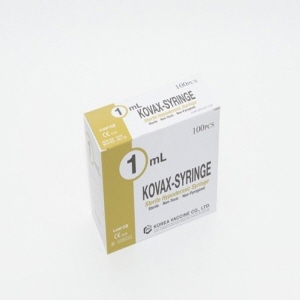 한국백신)일회용주사기(Syringe)1cc 26G(1/2인치)/1통(100개)