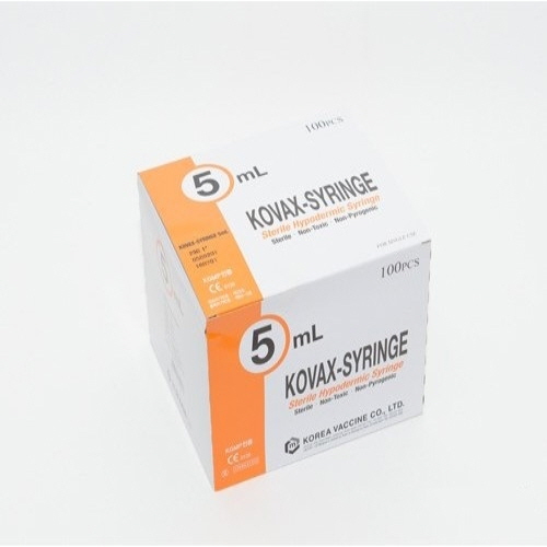 한국백신)일회용주사기(Syringe)5cc 23G(1인치)/1통(100개)