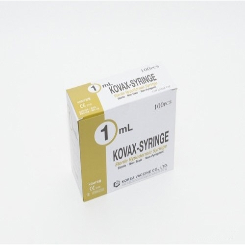 한국백신)일회용주사기(Syringe)1cc 25G(5/8인치)/1통(100개)