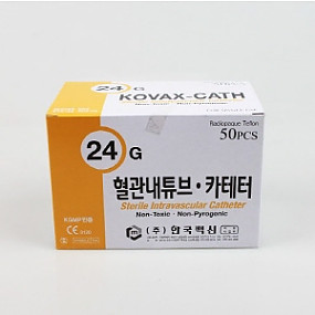 한국백신)정맥카테타(I.V Catheter)24G(3/4인치)/1통(50개)