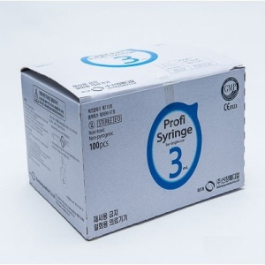 신창메디칼)일회용주사기(Syringe)3cc 23G(1인치)/1통(100개)