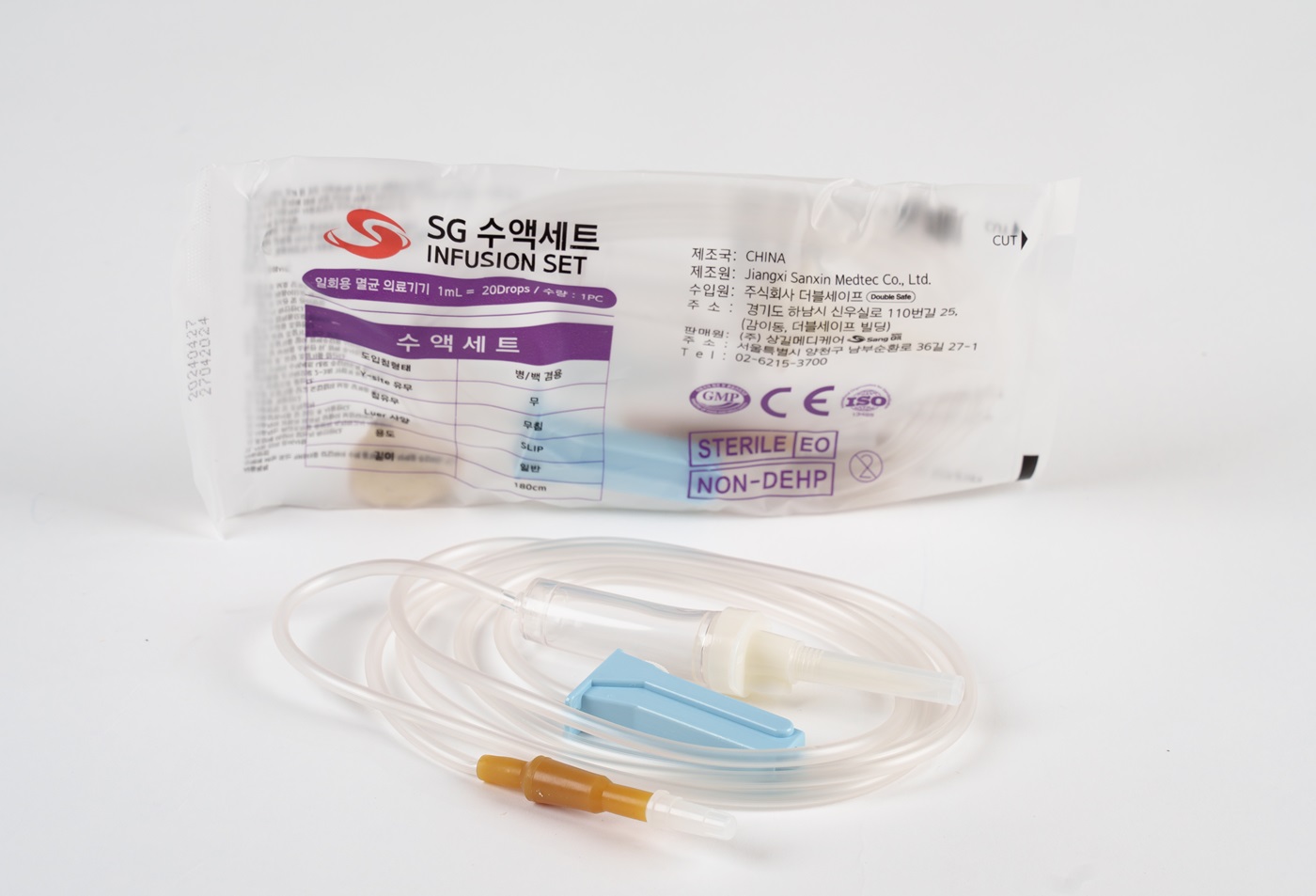 SG수액셋트(I.V Set/DEHP-FREE)무침W/O(병,백겸용)/(50개)