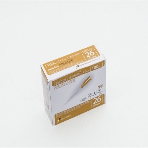 정림)일회용주사침(Long Needle)26G 90mm/1통(100개)