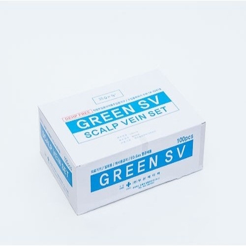 두원)나비침(Scalp Needle / DEHP-FREE) 25G(3/4인치)/1통(100개)