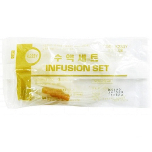 한국백신)수액셋트(I.V Set / DEHP FREE) J233Y(Y형)/190cm/(25개)