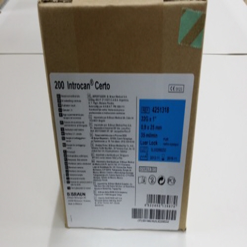 B.BRAUN)정맥카테타 인트로칸 세르토(Introcan Certo)22G/1통(50개)