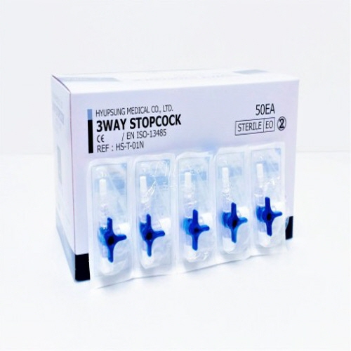 협성)쓰리웨이(3WAY STOPCOCK) 일회용/1통(50개)