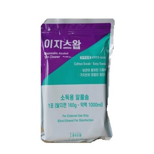 이도팜)일회용알콜솜(알콜스왑)/지퍼백/1pack(160g)