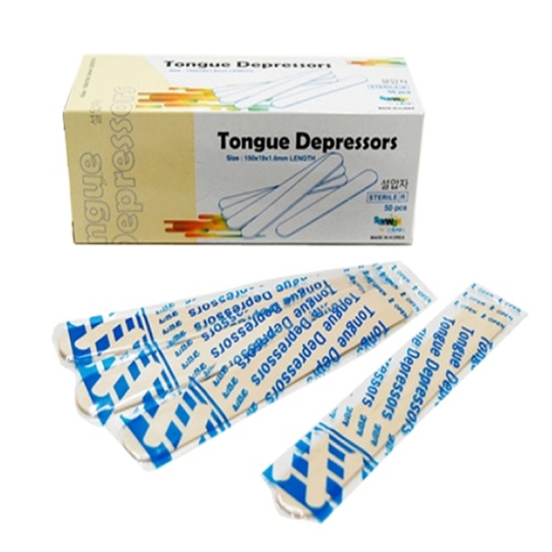 대한)멸균목설압자(Tongue Depressor)WOOD/1통(50개)