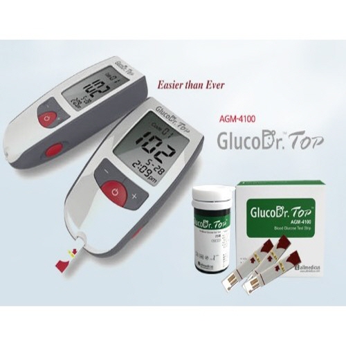 올메)글루코닥터(TOP)혈당시험지500P+혈당측정기/1set(500매+혈당측정기1개)