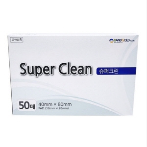밴드골드)슈퍼크린(Super clean)/4*8cm(패드1.6*2.8cm)/1통(50매)